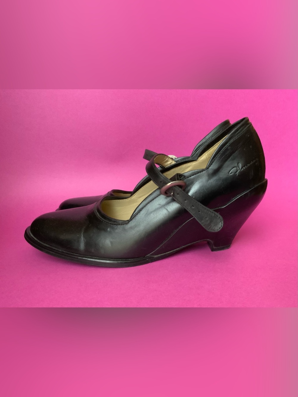 Vintage John Fluevog Black Mary Jane Heels - Picture 4 of 8